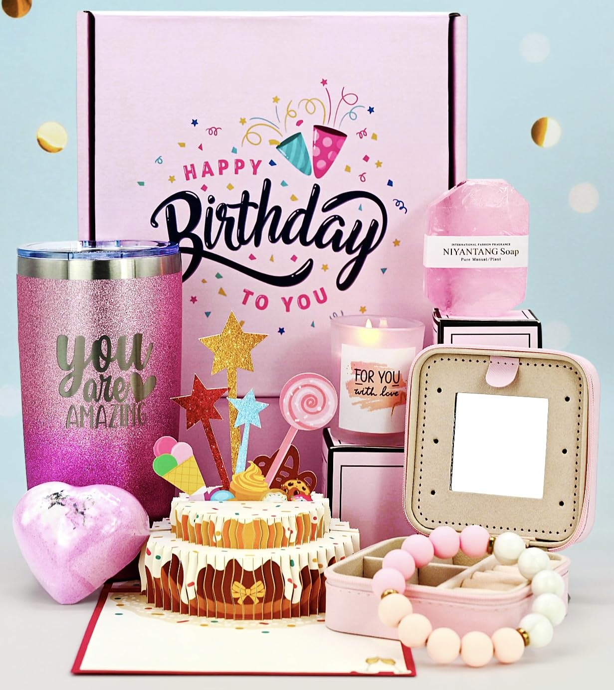 Personalized Spa Gift Set for Women - 7 Unique Relaxing Birthday Gifts for Mom, Sister, Wife, Girlfriend & Best Friend - Perfect for Special Occasions, Anniversaries & Self-Care Moments