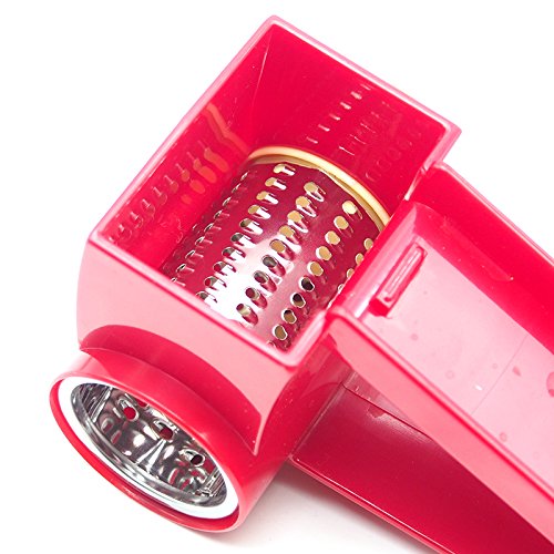Stainless Steel Hand-Cranked Rotary Grater - Manual Vegetable Cutter for Potatoes, Carrots & Cheese | Spiral Slicer with Durable Blades | Perfect for Salad Prep, Pasta Garnish & Healthy Snacks