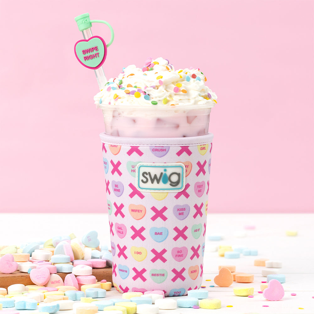 Be Mine Medium Iced Cup Coolie - Insulated Coffee Sleeve for 16oz Cups, Perfect for Iced Coffee, Bubble Tea & Cold Drinks - Great for Office, Cafes & Summer Picnics