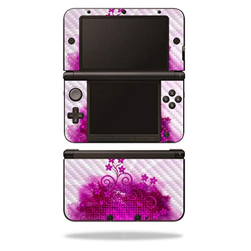 Premium Carbon Fiber Skin for Nintendo 3DS XL (2012-2014 Model) - Stylish Pink Growth Design | Protective & Durable Textured Cover | Easy to Apply & Remove | Made in USA | Perfect for Gaming Protection & Customization