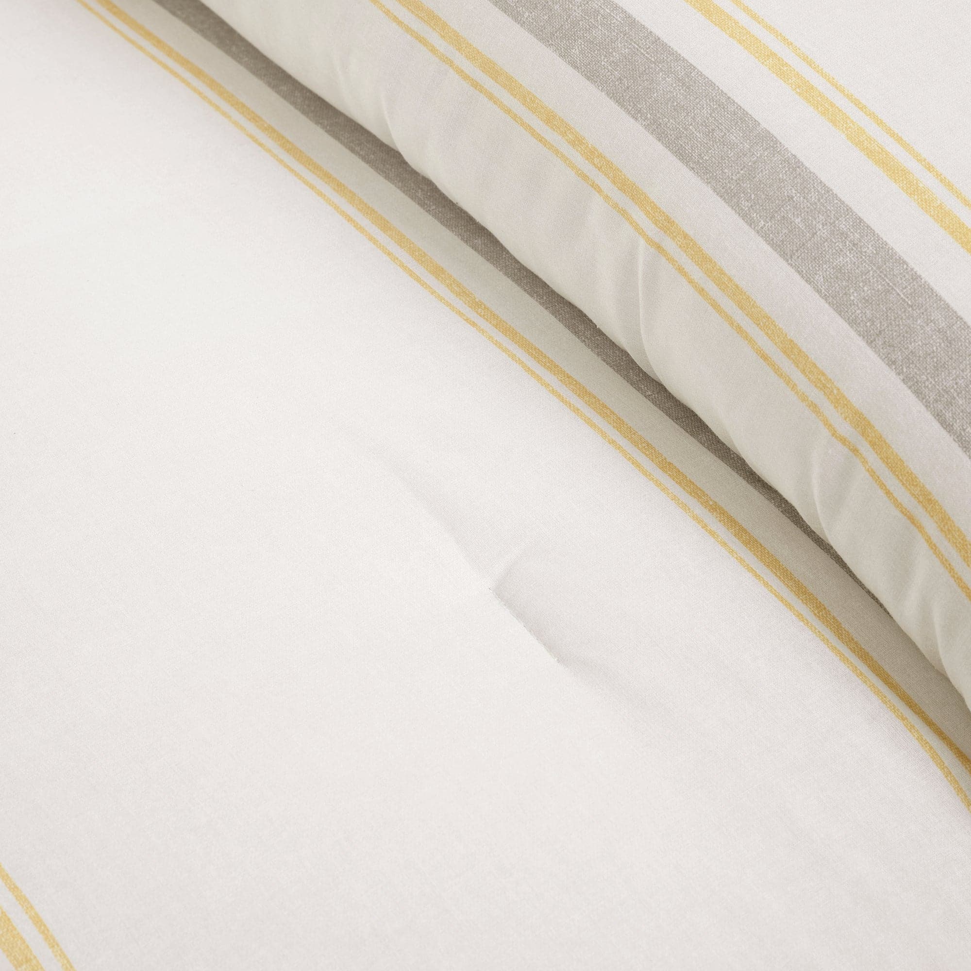 Farmhouse Stripe Reversible Comforter Set - Queen Size, Soft Breathable Cotton Bedding - Perfect for Cozy Bedroom Decor & Guest Room Styling
