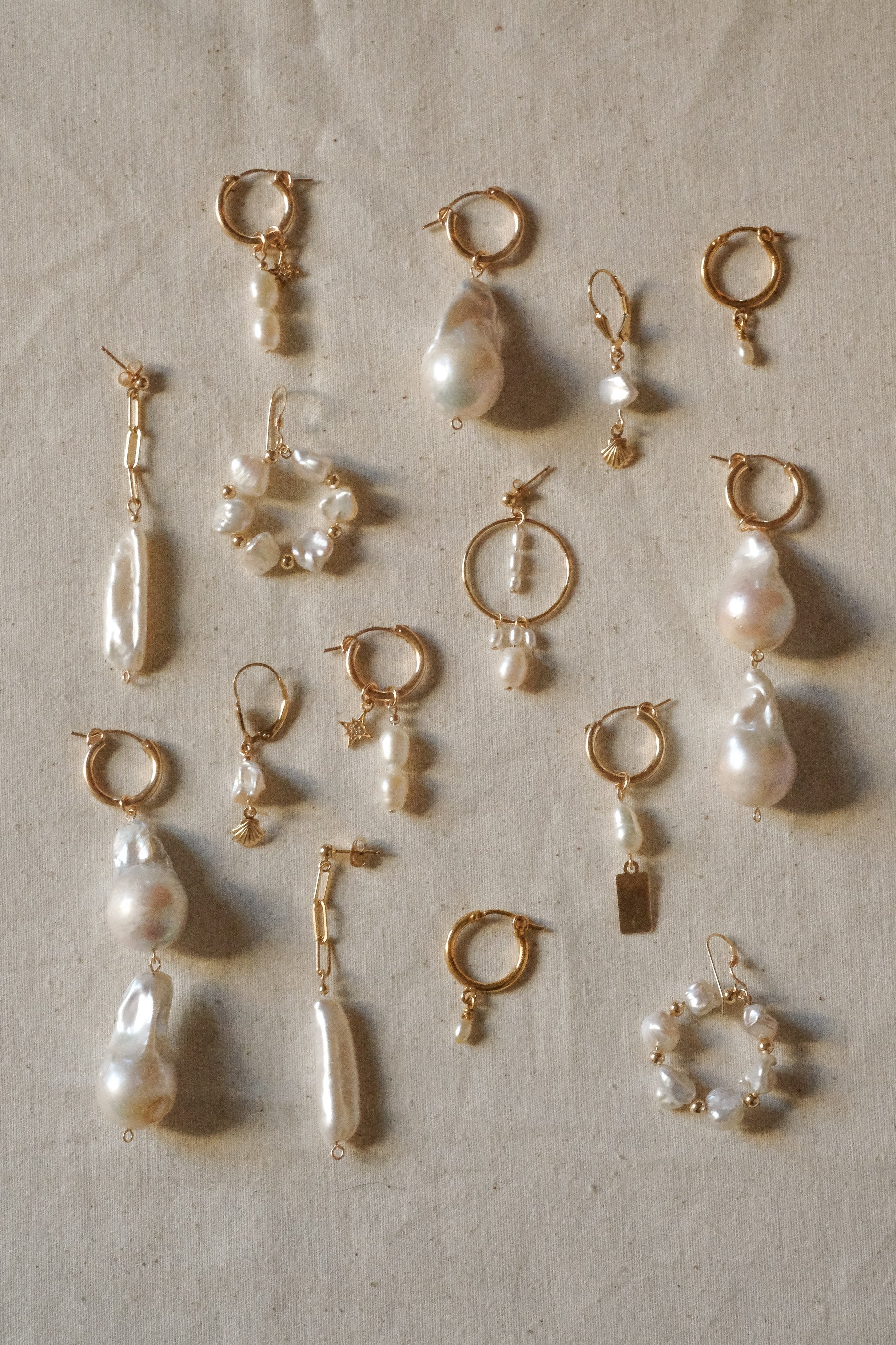 Hailey Double Pearl Starburst Hoop Earrings for Women - Elegant Dainty Gold Hoop Earrings with Pearl Accents | Perfect for Parties, Weddings & Everyday Wear