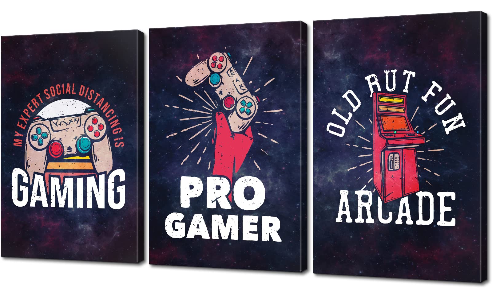 3-Piece Gamer Wall Art Set - Video Game Posters for Gaming Room Decor (20