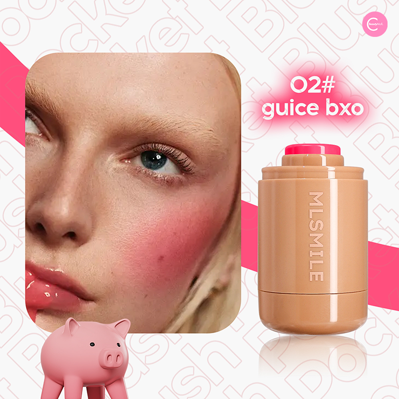 MLSMILE Pocket Blush Stick - Creamy Cheek Makeup for Natural Flush, Portable & Long Lasting - Perfect for Travel, Daily Use & On-the-Go Touch Ups