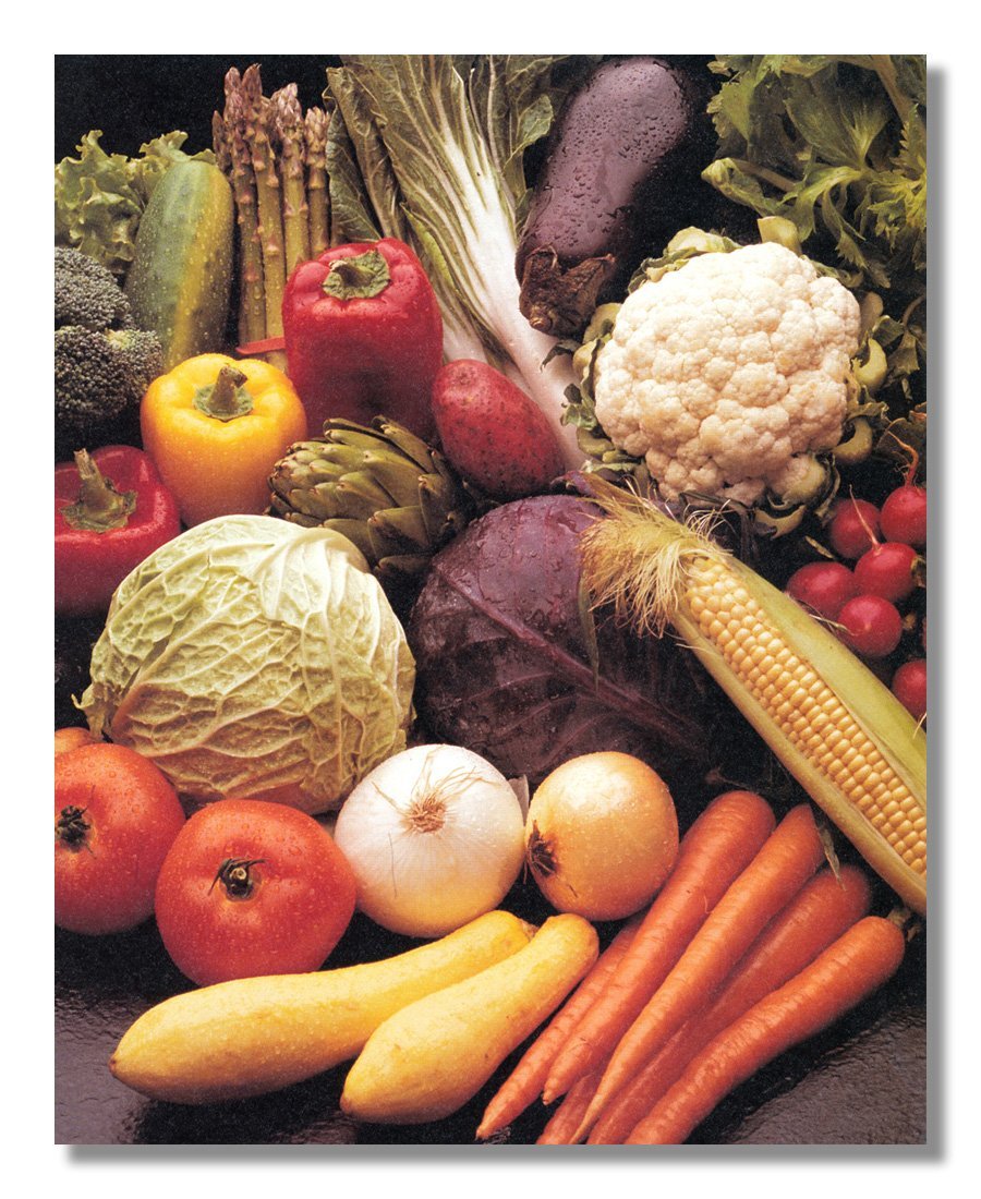 Vibrant Vegetable Kitchen Wall Art - Framed Print of Squash, Carrots, Corn, Peppers & Onions | Perfect for Farmhouse Decor, Dining Room Accent & Culinary-Themed Spaces