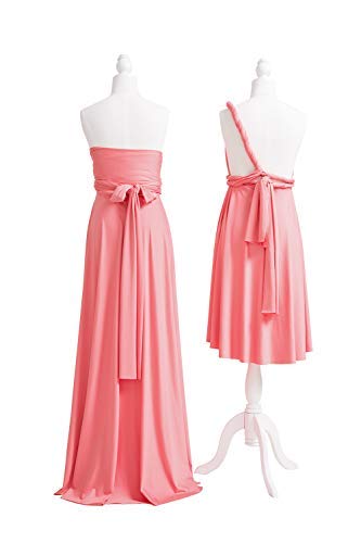 72 Styles Convertible Infinity Dress with Bandeau - Multi-Way Wrap Twist Bridesmaid Dress for Women - Long Plus Size Formal Gown for Weddings, Parties & Special Occasions