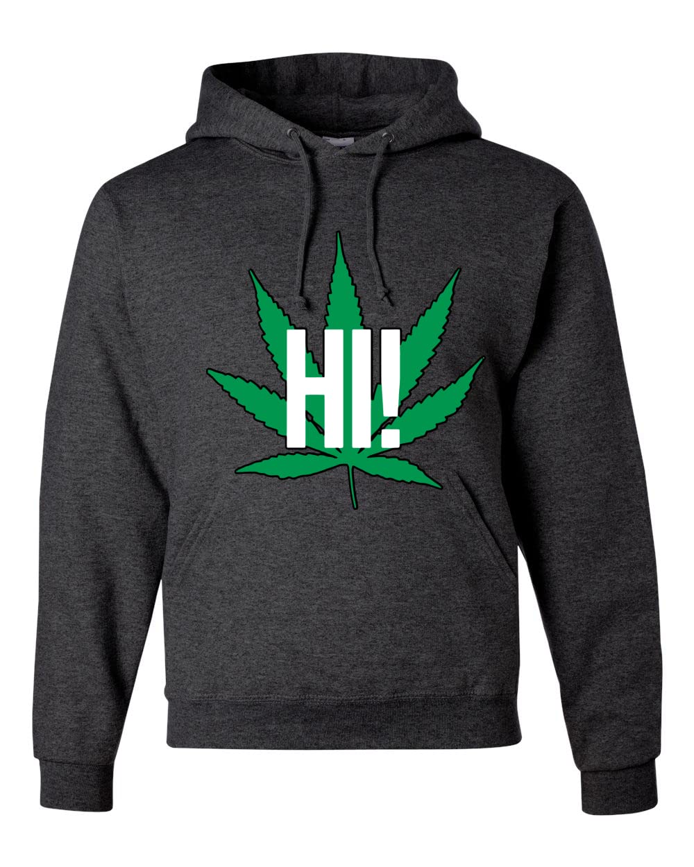 Funny Marijuana Leaf Graphic Hoodie - Wild Bobby Unisex Sweatshirt for Stoner Fashion & 420 Parties
