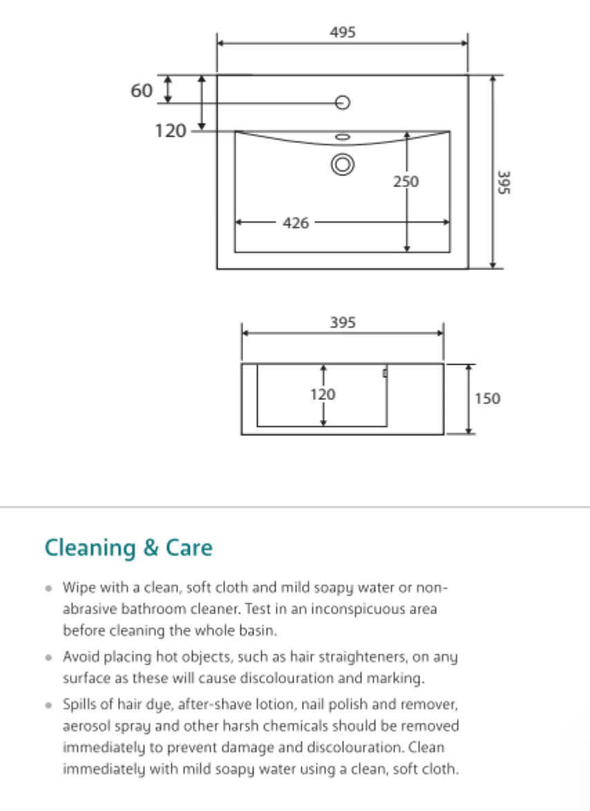 Fienza RB7033 Gloss White Above Counter Bathroom Sink with Single Tap Hole - Perfect for Modern Vanities and Small Spaces