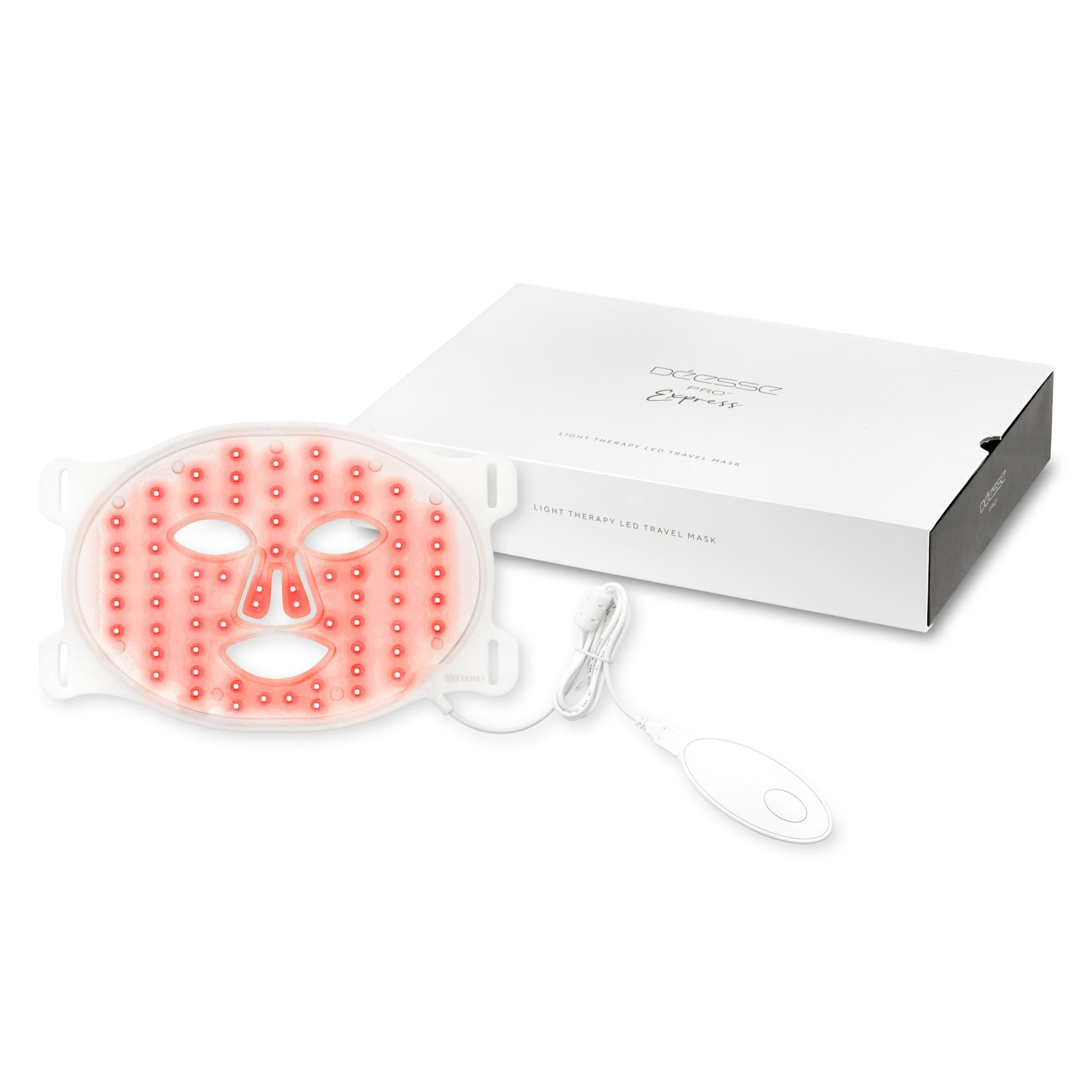 Déesse Pro LED Light Therapy Mask - Red & Blue Light Facial Skin Care for Acne, Wrinkles, Anti-Aging | At-Home Spa Treatment for Glowing Skin
