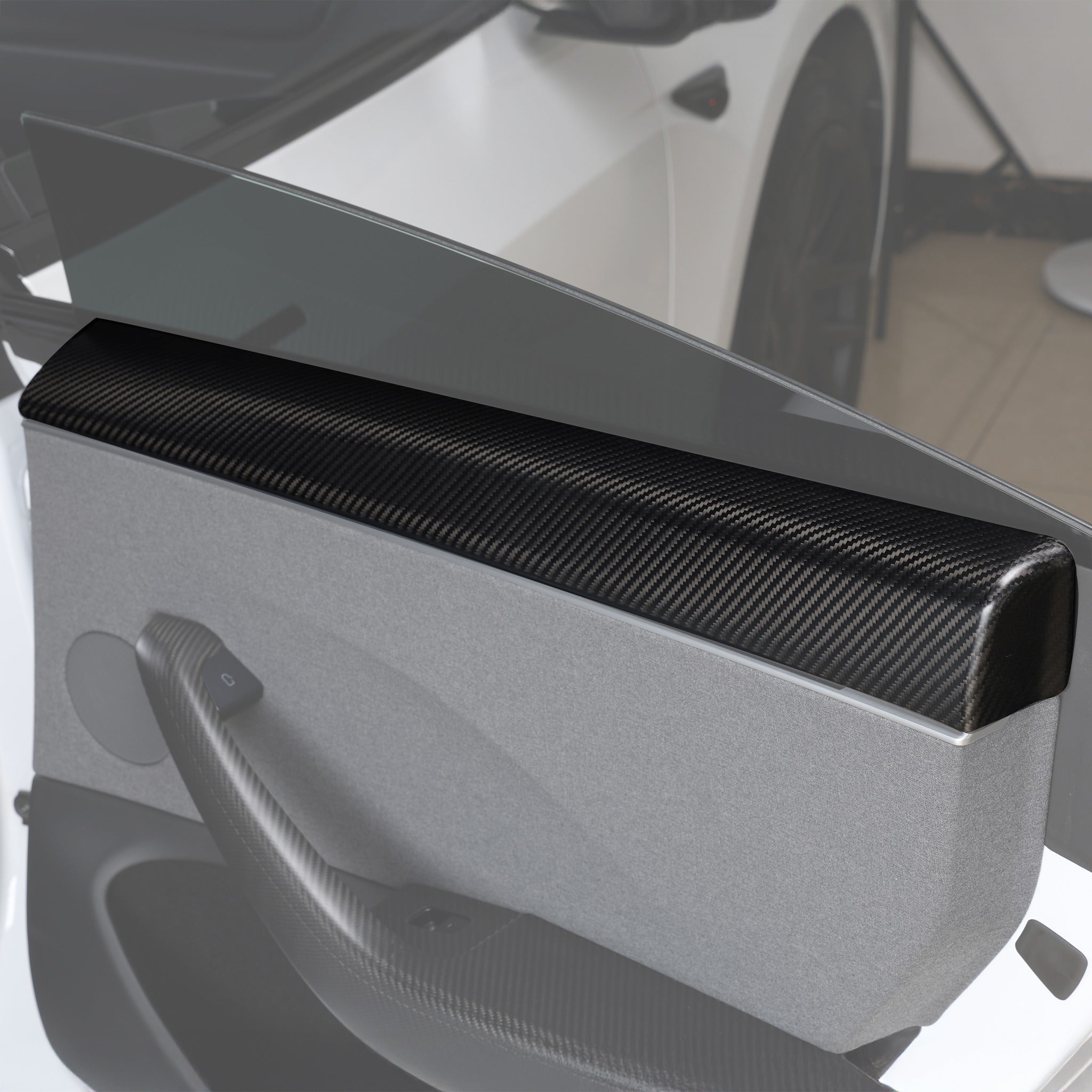 Premium Carbon Fiber Front & Rear Upper Door Panel Covers for Tesla Model 3 2024+ (4-Piece Set) - Enhance Interior Style & Protection for Daily Driving & Car Shows