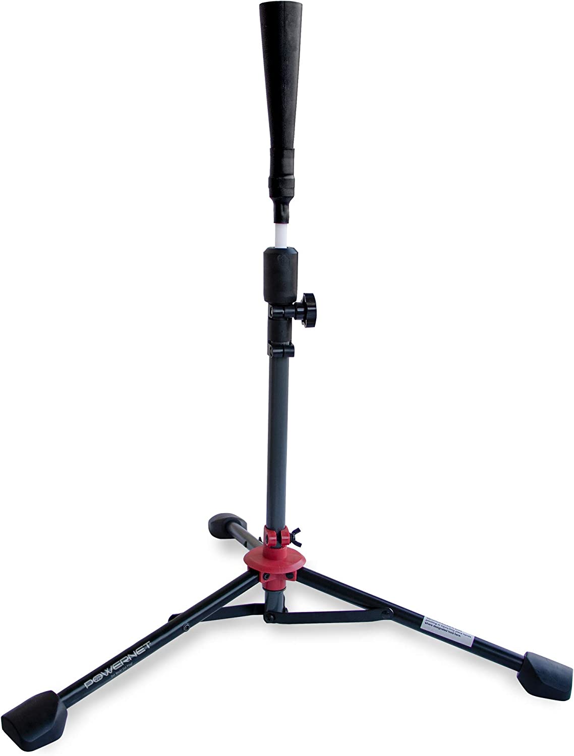 PowerNet Portable Baseball Hitting Tee - Adjustable Height Batting Trainer for Baseball & Softball Practice - Perfect for Backyard, Field & Cage Training