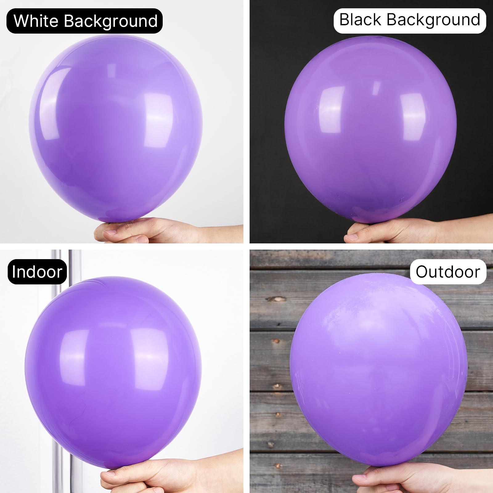 PartyWoo 100-Pack Lavender Balloons for Decorations - 36