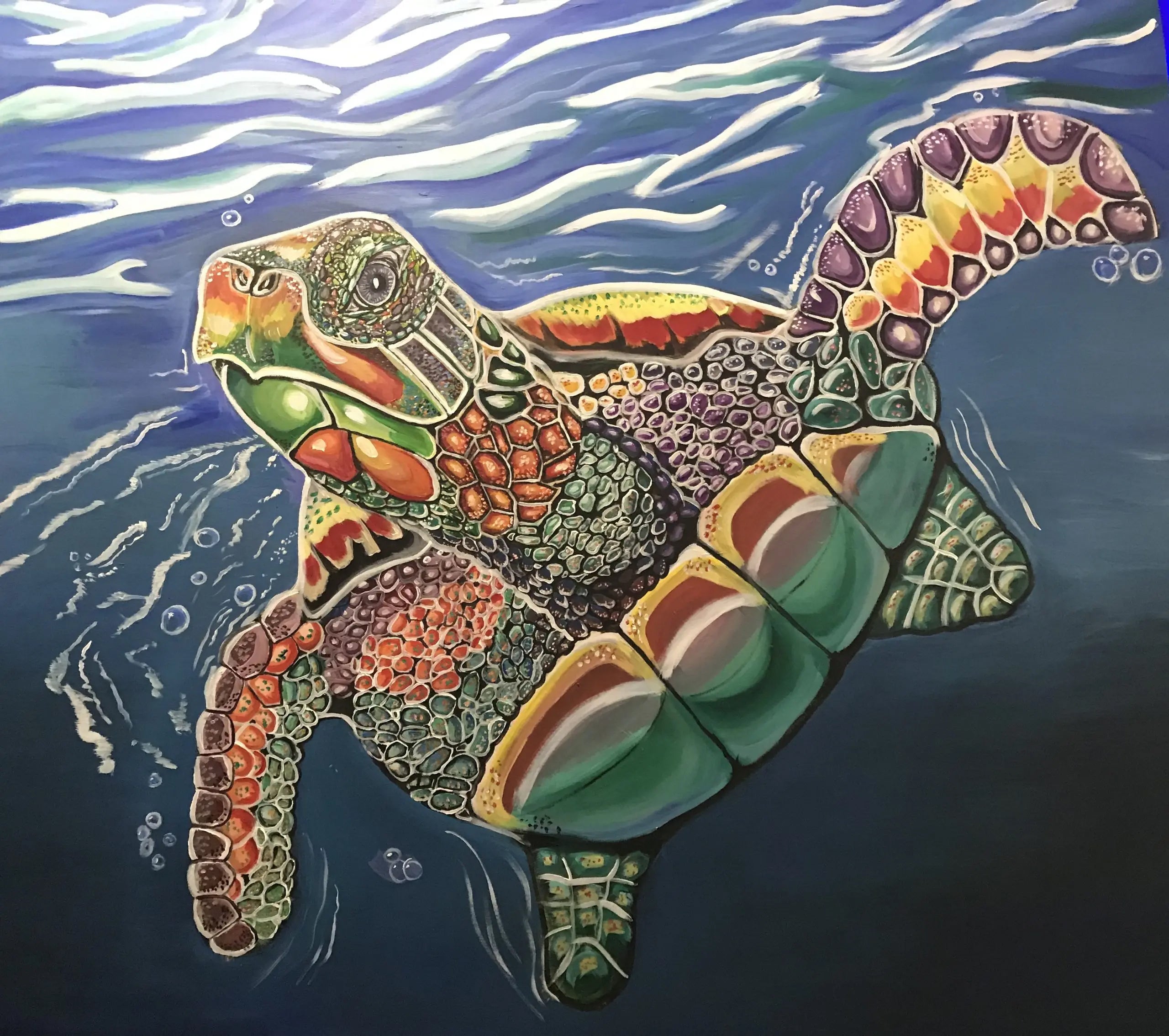 SEA TURTLE GROOVE - Premium Handmade Wooden Wall Art Decor for Beach House, Coastal Living Room & Ocean Themed Nursery - Perfect Gift for Sea Lovers & Marine Life Enthusiasts