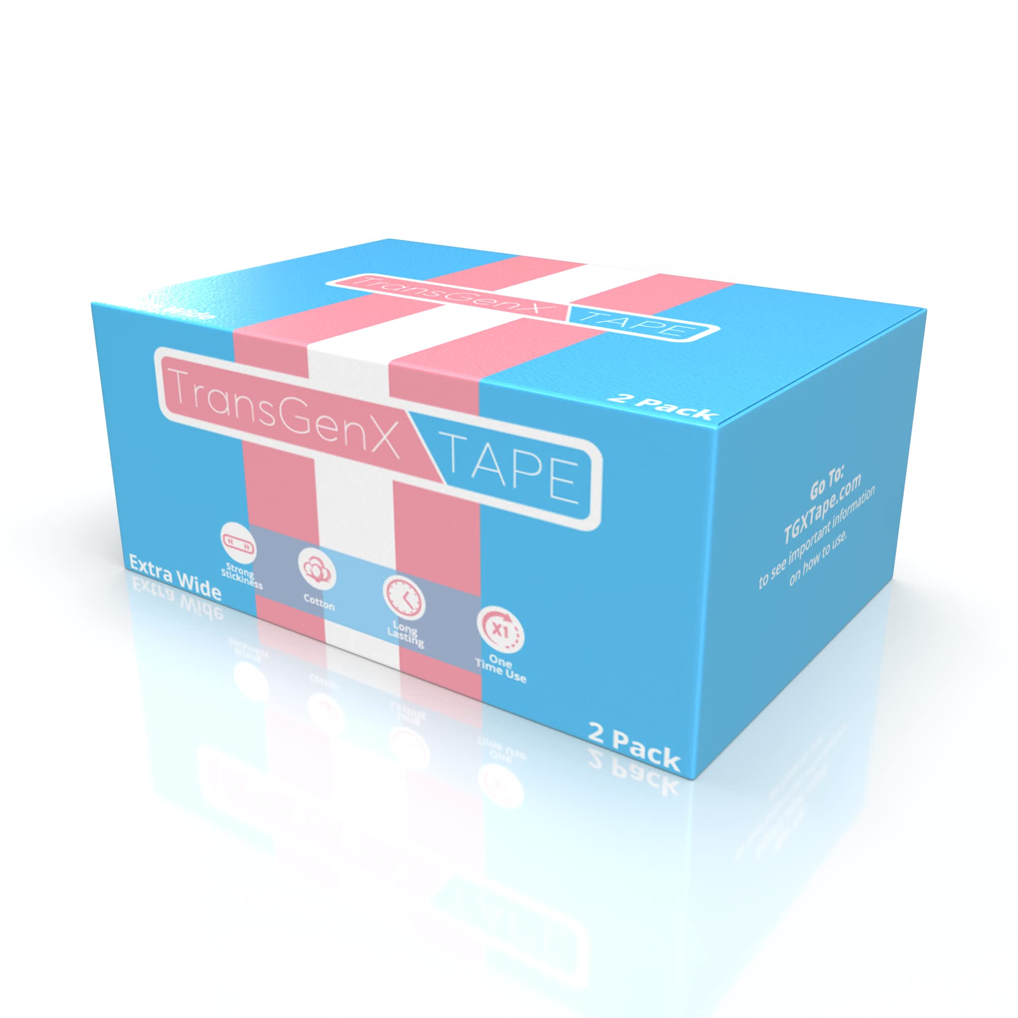 2 Pack 4 Inch Wide FTM Transgender Chest Binding Tape - Breathable & Skin-Safe for Daily Comfort | Perfect for Workouts, Swimming & Everyday Wear