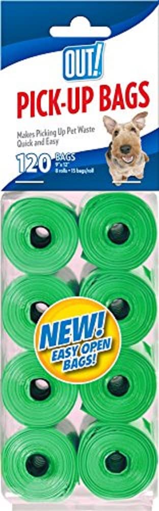 OUT! Strong Leak-Proof Dog Waste Bags - 120 Count Eco-Friendly Green Poop Bags for Dogs | Perfect for Park Walks, Hiking & Backyard Cleanup