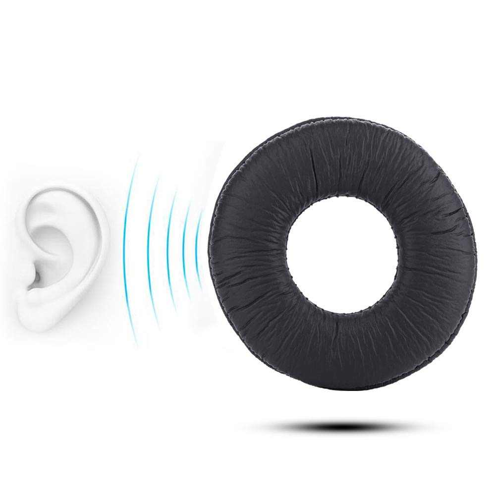 2Pcs Replacement Ear Pads Cushion - Premium Leather & Foam Earpads for Sony MDR-ZX110/V150/V250/V300 Headphones - Comfortable Upgrade for Gaming, Music & Office Use