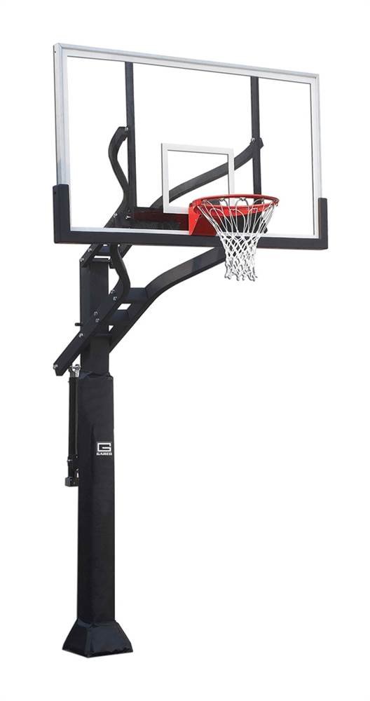 Gared Pro Jam Adjustable Height Basketball Hoop System - Acrylic Backboard for Outdoor & Indoor Use - Perfect for Driveway, Gym, or School Basketball Practice