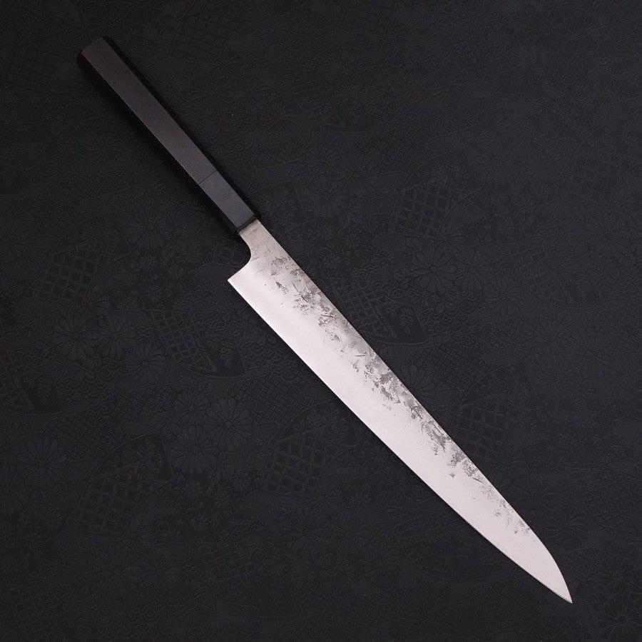 Premium Sujihiki Japanese Chef Knife 240mm - SLD Steel, Nashiji Finish, Buffalo Ebony Handle - Perfect for Sushi, Sashimi & Meat Slicing