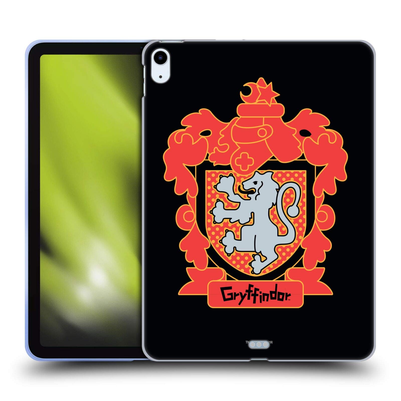 Harry Potter Gryffindor Crest iPad Air Case 2020/2022 - Officially Licensed Soft Gel Cover with Deathly Hallows Design for School, Work & Travel