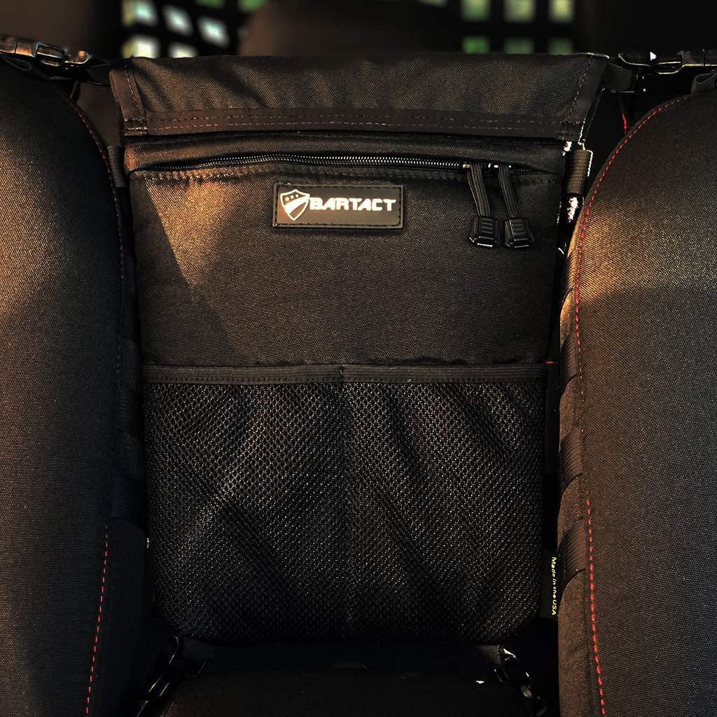 Bartact Universal Black Fabric Seat Gap Organizer - Storage Bag for Car, Truck & SUV | Perfect for Phones, Keys & Small Items | Fits Between Seats & Pet Divider | Durable XXFSBB Model