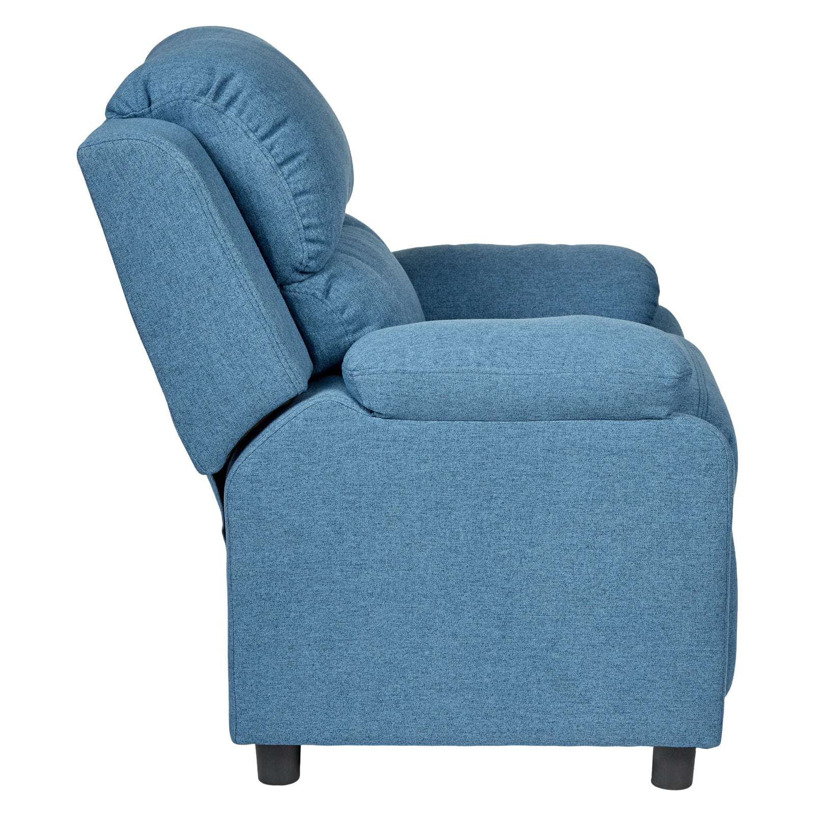 4-Piece Erika Navy Blue Recliner Sofa Set - Comfortable Lounge Armchair for Adults - Perfect for Living Room, Home Theater & Relaxation Spaces