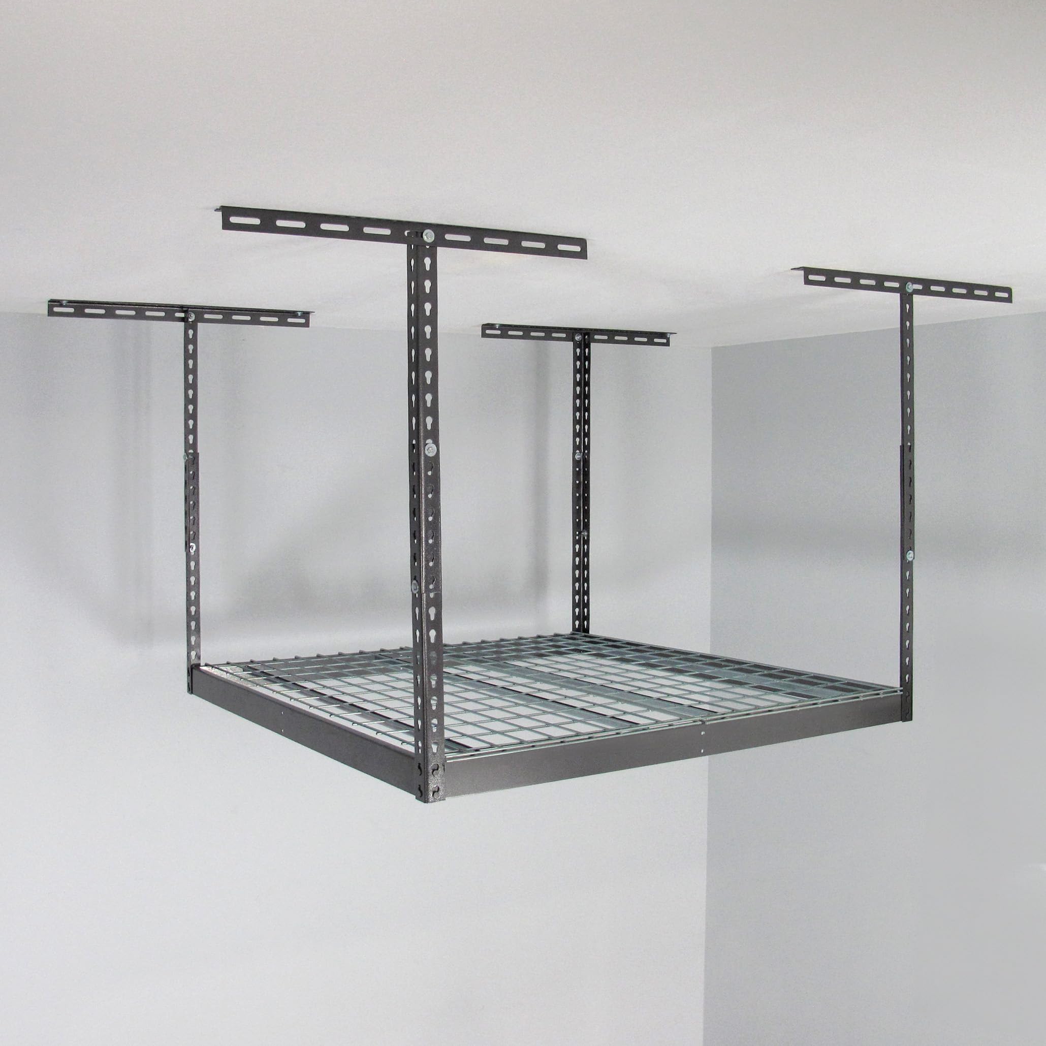 Heavy Duty SafeRacks 4x4 Overhead Garage Storage Rack - 250 lb Capacity, Adjustable Height 24