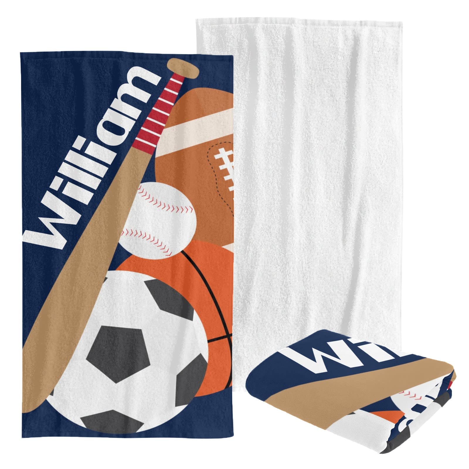 Custom Personalized Beach Towel - Soft Quick-Dry Bath Towel Blanket for Swimming, Pool, Gym & Travel - Fun Sport Design for Kids, Men, Women, Boys & Girls - Perfect for Beach Vacations, Summer Outings & Water Sports