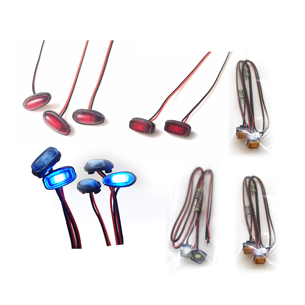 Upgraded LED Side Skirts Light Marker Lamps for 1/14 Tamiya 56323 RC Tractor Truck Dump Car - Unique Custom Accessory for Enhanced Night Visibility & Realistic Truck Simulation