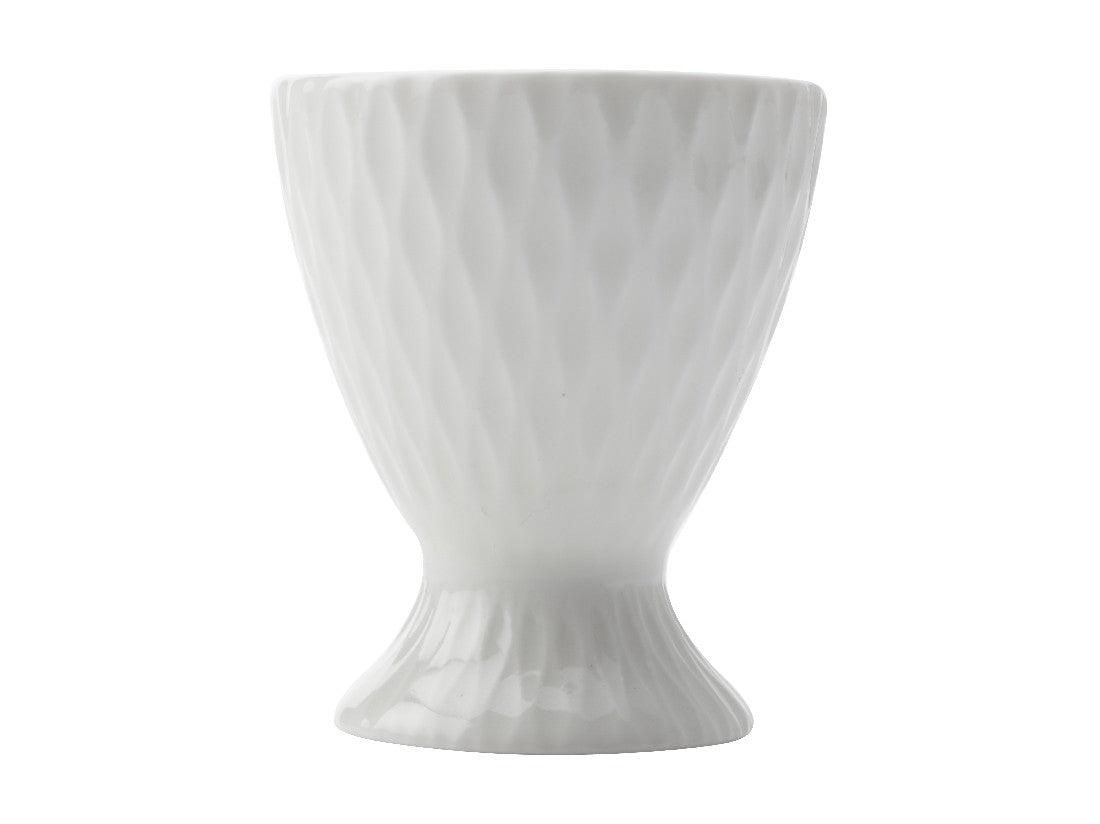Maxwell & Williams White Basics Diamond Egg Cup - Elegant Porcelain Egg Holder for Breakfast, Brunch, and Easter Decor