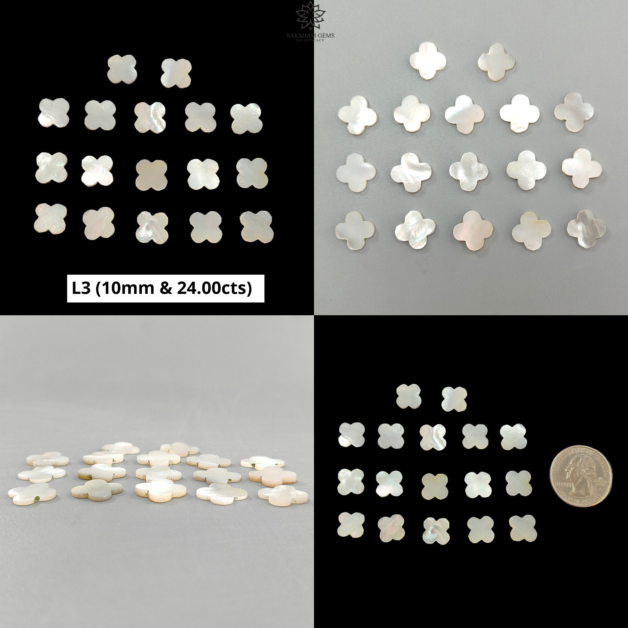 Natural Untreated White Mother of Pearl Gemstone Carving - Hand Carved Fancy Shapes for Jewelry Making (Perfect for Necklaces, Earrings & DIY Craft Projects)