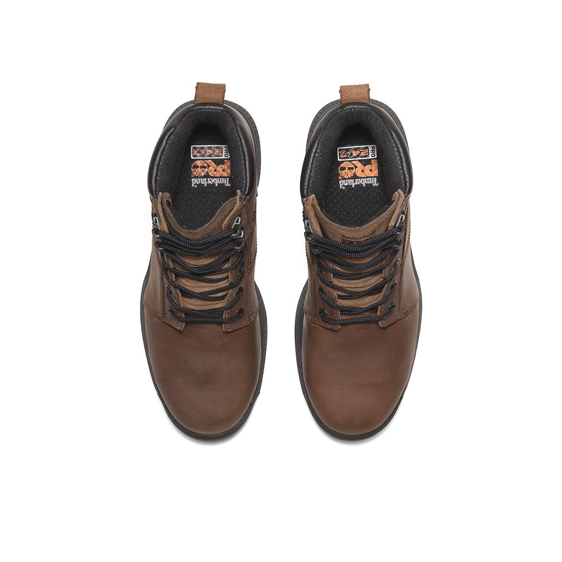 Montauk 6 Inch Steel Toe Work Boots for Men - Waterproof Safety Shoes with Slip Resistant Sole - Ideal for Construction, Warehouse & Outdoor Work