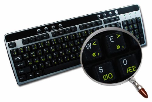 Dvorak Keyboard Stickers for Programmers - Transparent Background with Blue, Orange or Yellow Letters (Yellow) | Perfect for Coding, Typing & Customizing Mechanical Keyboards