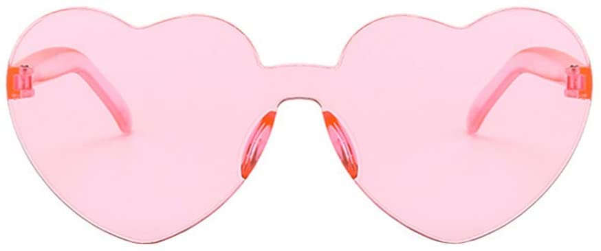 Heart Shaped Sunglasses for Women & Men - Trendy Colored UV Protection Shades - Perfect for Beach, Driving, and Outdoor Activities