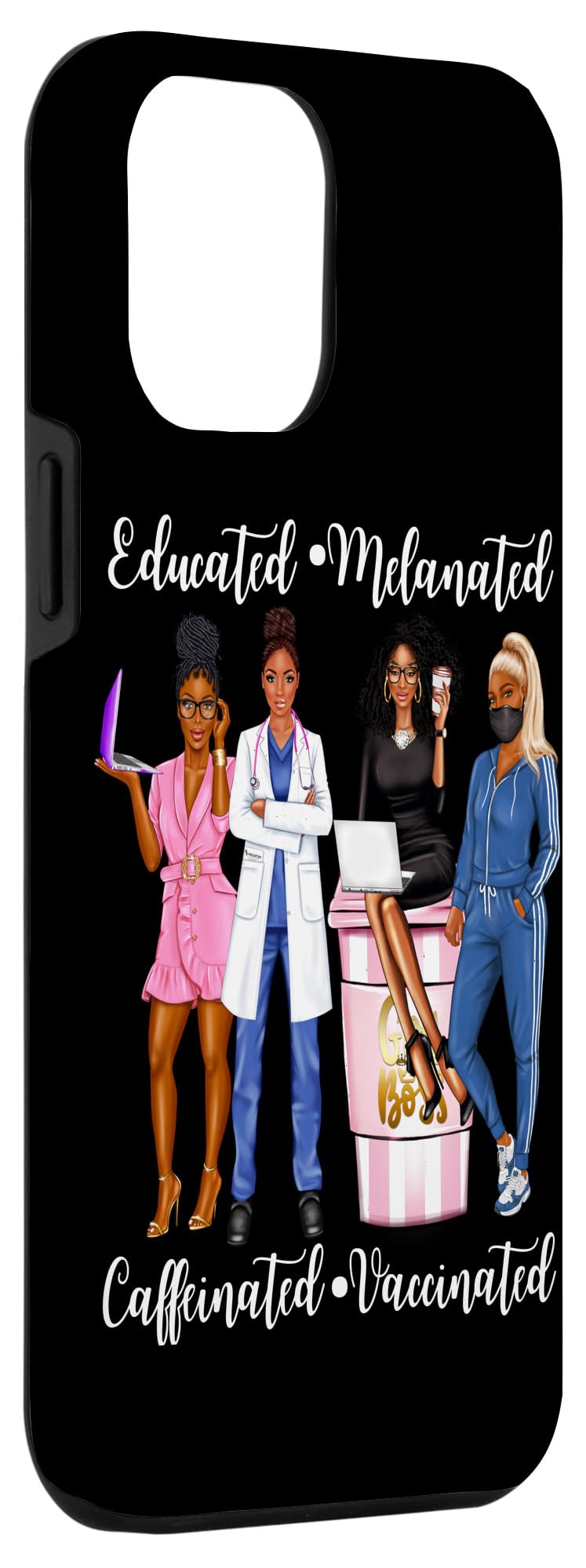 iPhone 12 Pro Max Funny Doctor Vaccination Case - Black Nurse & Nursing Student Phone Cover - Perfect for Medical Workers, Healthcare Professionals & Students