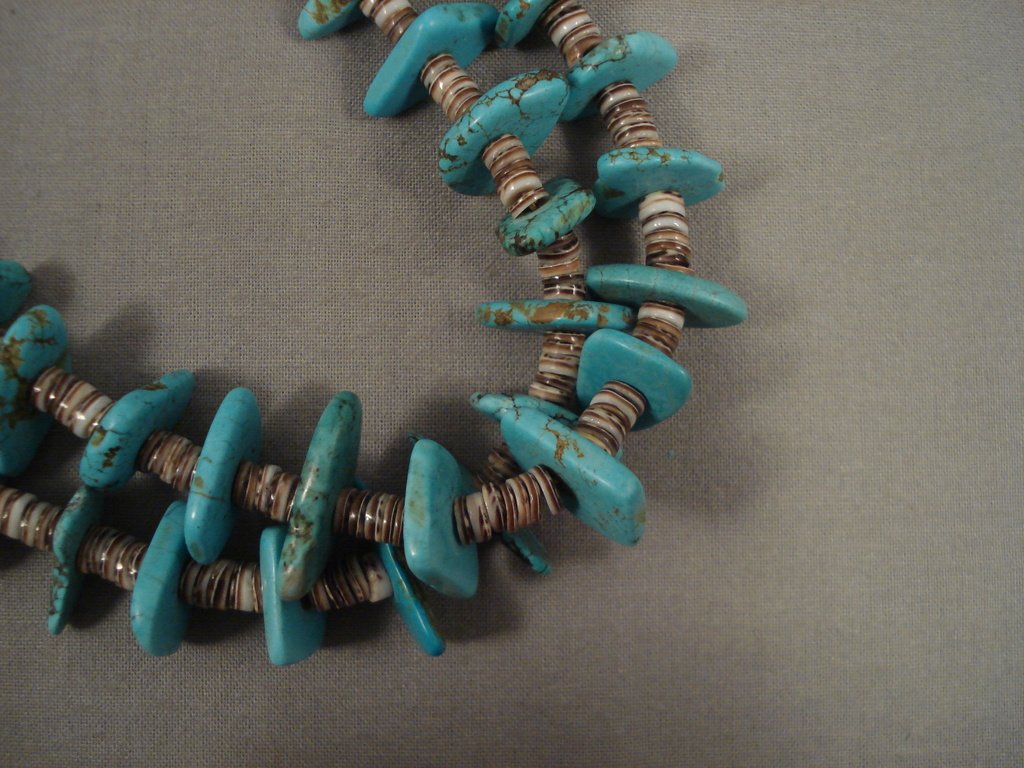 Vintage Navajo Native American Turquoise Necklace - 152g Handmade Blue Hiehsi Stone Jewelry for Women, Perfect for Boho Fashion & Cultural Events