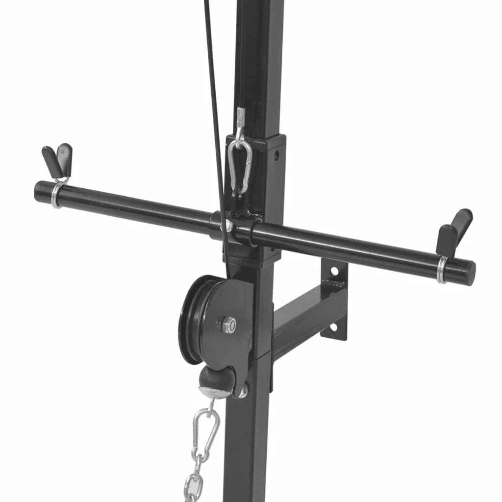 vidaXL Home Gym Wall Mount with 2 Pulleys - Strength Training Equipment for Full Body Workout at Home | Perfect for Small Spaces & Home Fitness Enthusiasts