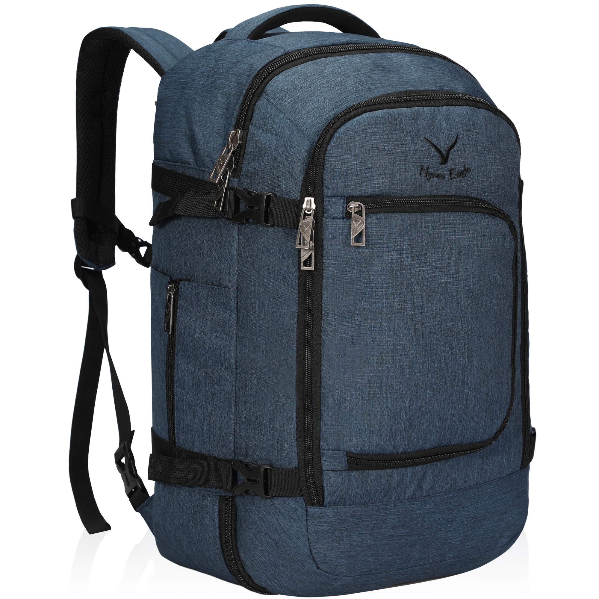 Hynes Eagle 40L Travel Backpack - Flight Approved Carry On Backpack for Men & Women, Lightweight Waterproof Hiking Backpack with USB Charging Port - Perfect for Air Travel, Camping, Business Trips