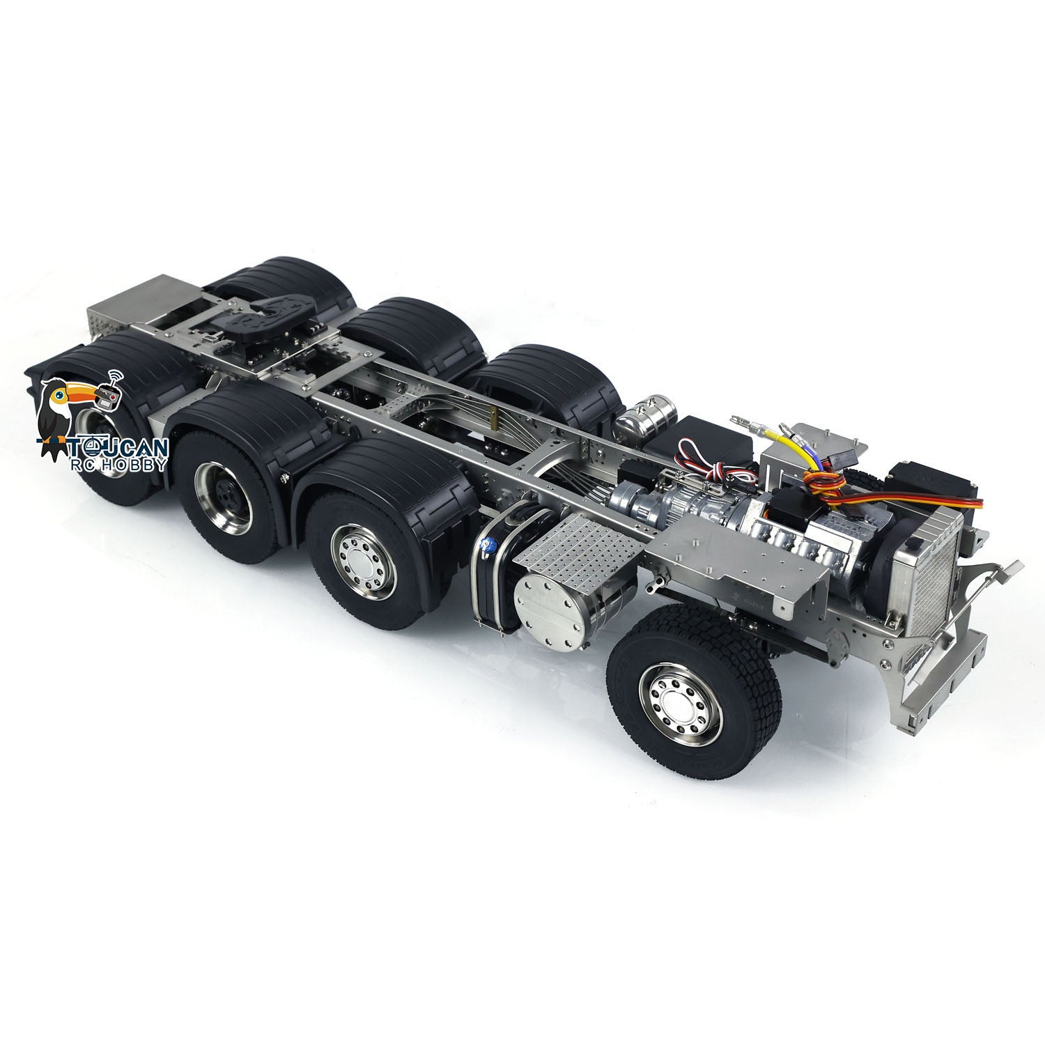 1/14 Scale 8x8 Metal Chassis for RC Tractor Truck - Compatible with R73 & R62 Electric Cars - DIY Simulation Spare Parts Accessory - Perfect for Off-Road Racing and RC Vehicle Customization