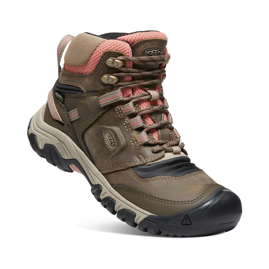 Waterproof Women's Hiking Boots - Ridge Flex Outdoor Boots for Women | Timberwolf/Brick Dust | Perfect for Hiking, Camping & Winter Adventures