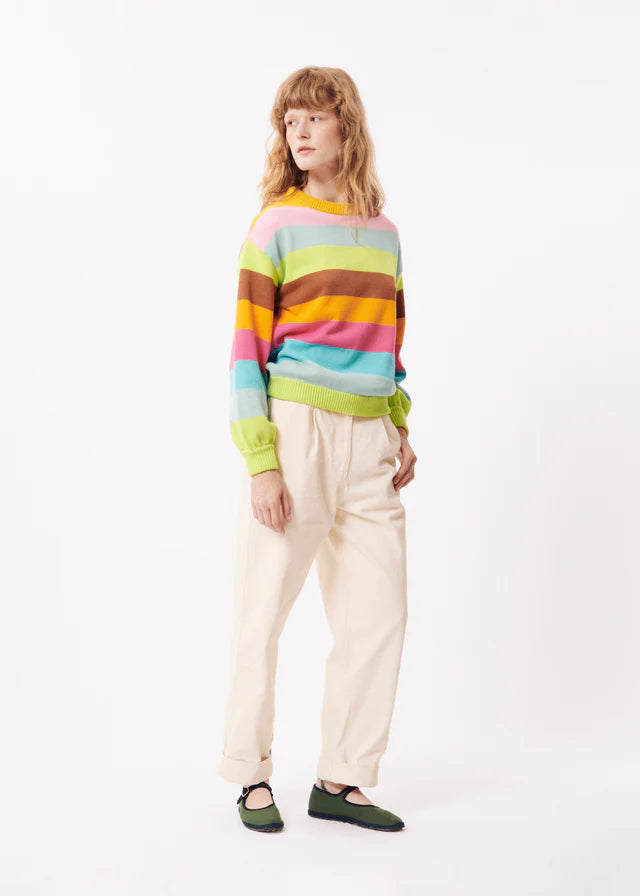 Emmy Stripe Jumper - Multicolor Striped Sweater for Women | Cozy Casual Wear for Fall & Winter Fashion