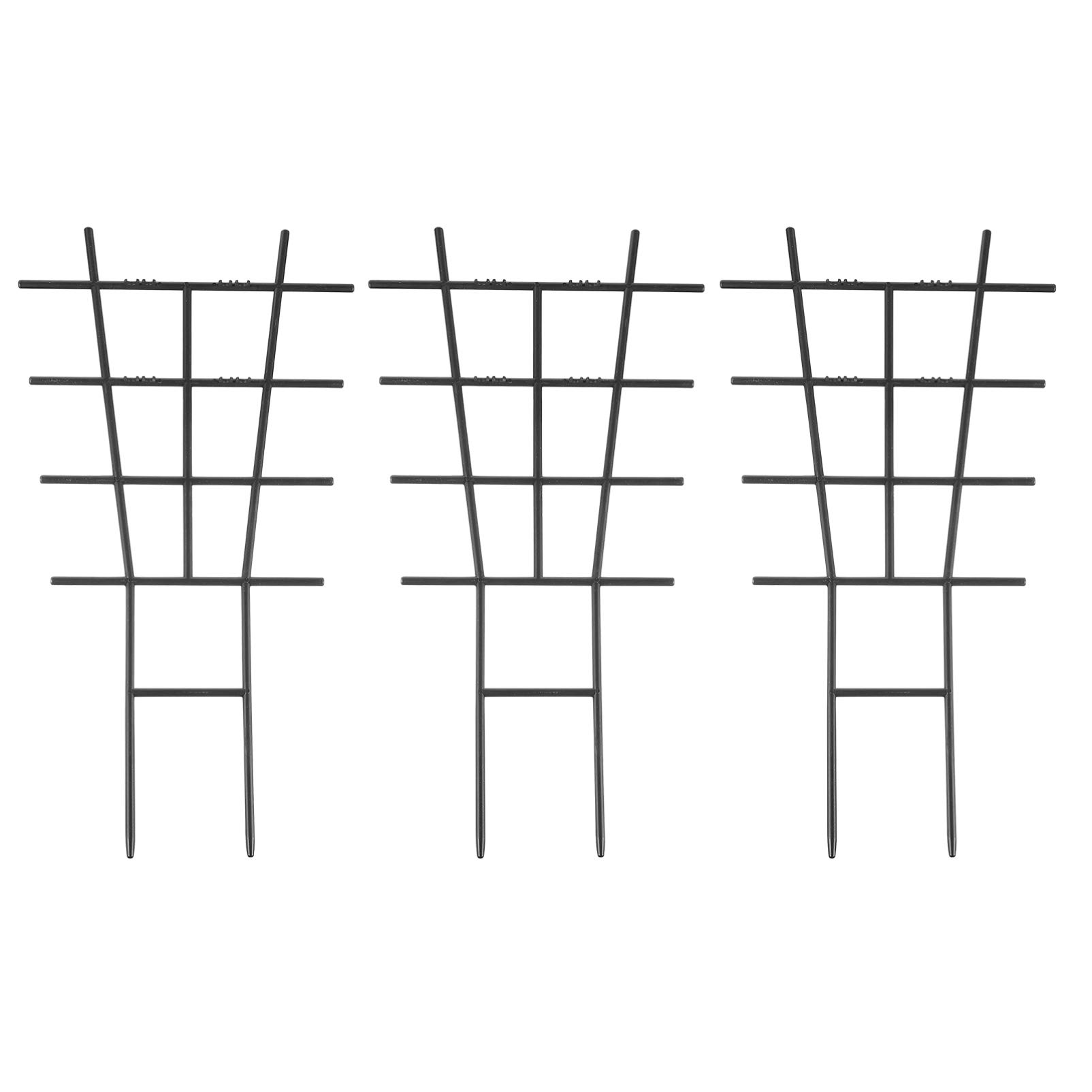 DOITOOL 3-Pack Mini Garden Trellis for Climbing Plants - Plant Support for Potted Flowers, Vegetables, Roses, Vines & Cucumbers | Indoor/Outdoor Use for Balcony, Patio & Home Gardening (Black)