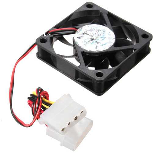 12V 4 Pin 60x60x15mm CPU Cooling Fan for Desktop Computer - Quiet PC Cooling Solution for Gaming, Office & Home Use