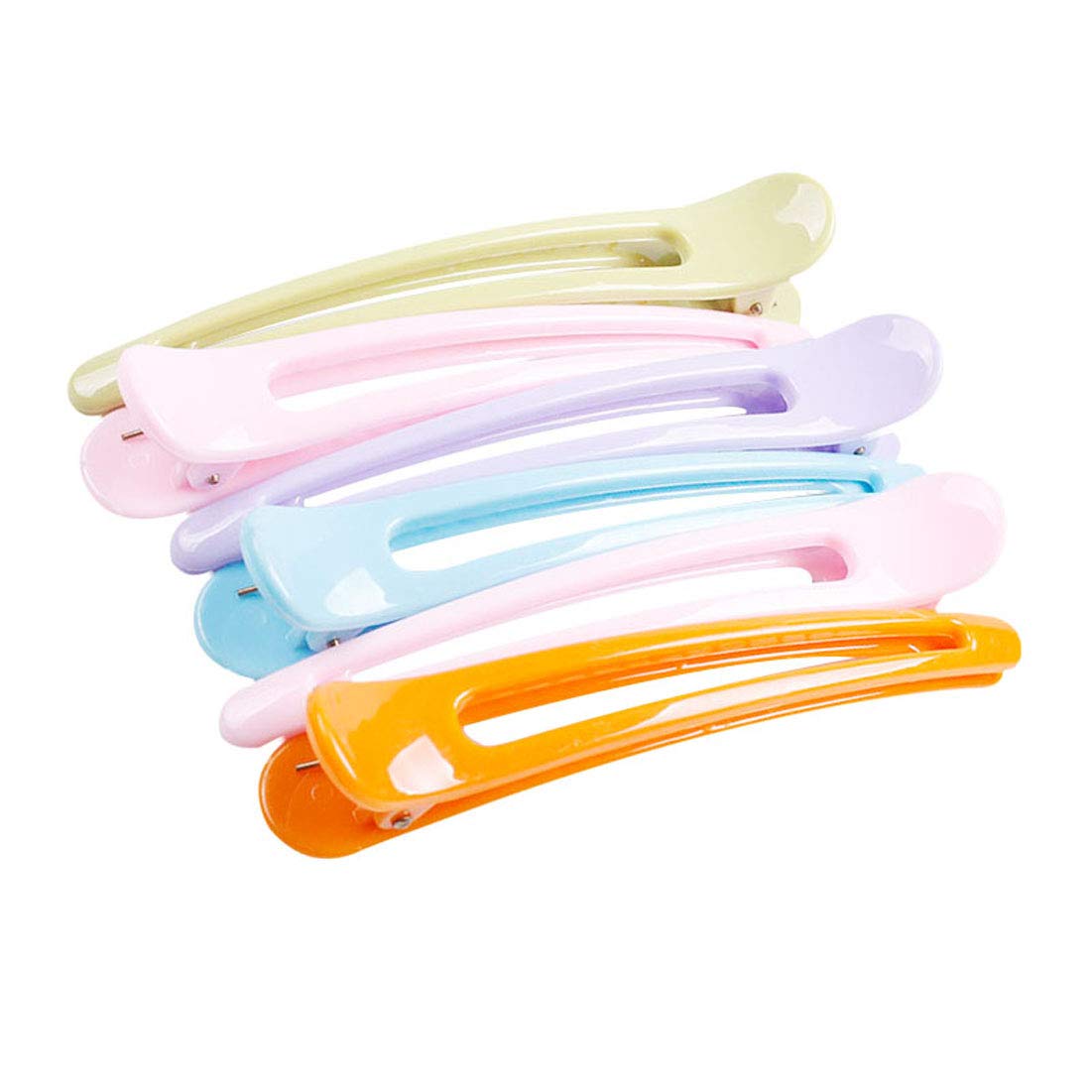 12PCS Colorful Hollow Plastic Metal Alligator Hair Clips - Professional Salon Hair Barrettes for Styling, Sectioning & Non-Slip Grip (4.7 Inch) - Perfect for Hairdressing, Braiding, Extensions & DIY Hairstyles