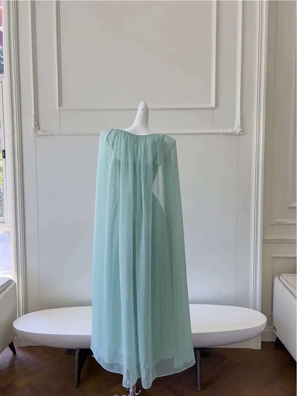 Elegant A-Line Green Chiffon Prom Dress J4297 - Formal Evening Gown for Homecoming, Wedding Guest & Special Occasions
