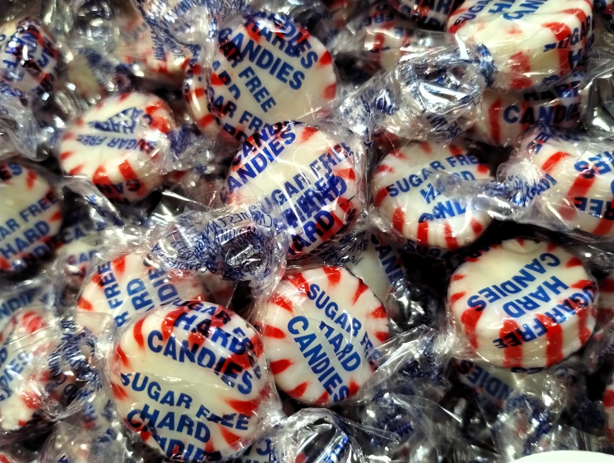 Sugar Free Peppermint Starlight Hard Candy Buttons - 1 lb Bag of Individually Wrapped Low Carb Keto-Friendly Mints - Perfect for Holiday Gifts, Office Treats & Fresh Breath