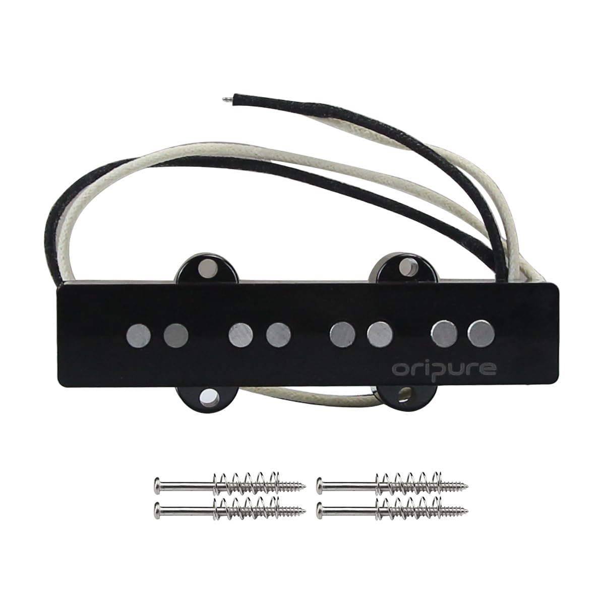 OriPure Alnico 5 J Bass Pickups - Open Style Bridge Pickup for 4-String JB Bass Guitar Replacement Part - Perfect for Jazz Bass Upgrades & DIY Guitar Mods