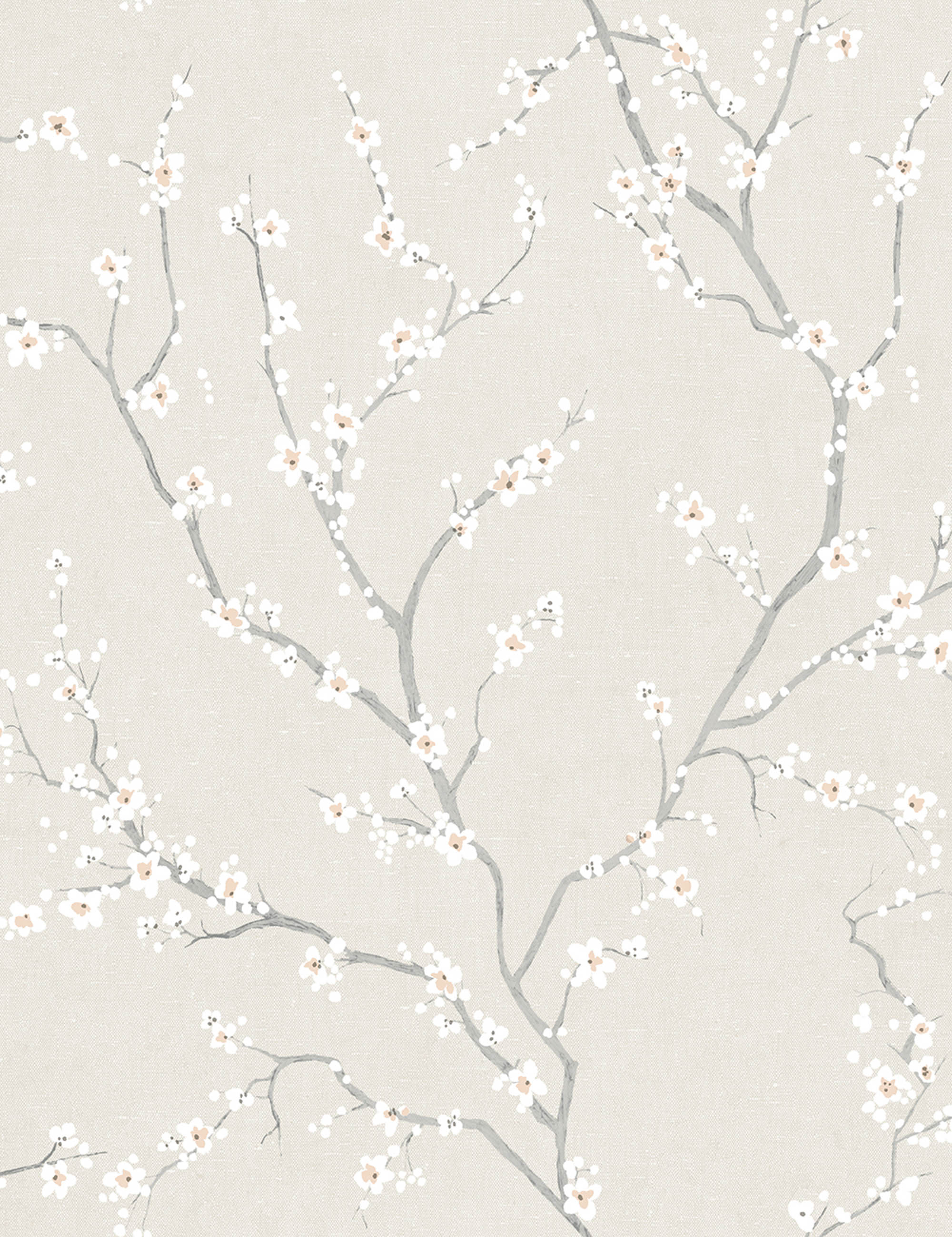 Cherry Blossom Peel and Stick Wallpaper Sample - Natural Floral Removable Wall Decal for Bedroom, Living Room, Nursery Decor