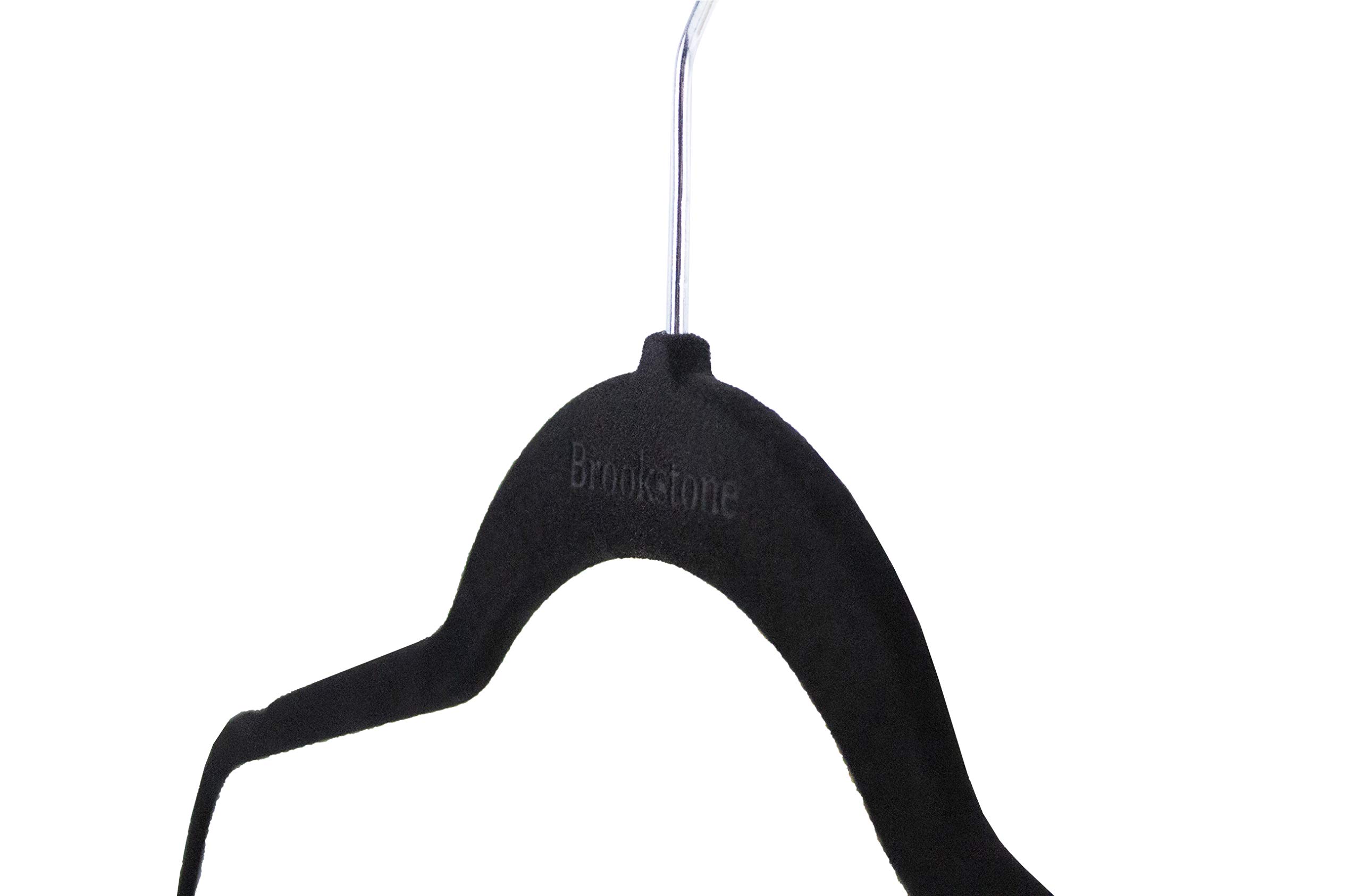 BROOKSTONE 25 Pack Velvet Hangers - Non-Slip 360° Swivel Hook, Lightweight Slim Space Saving Closet Organizers for Shirts, Pants, Dresses & Coats - Strong Durable No Fabric Staining Garment Hangers