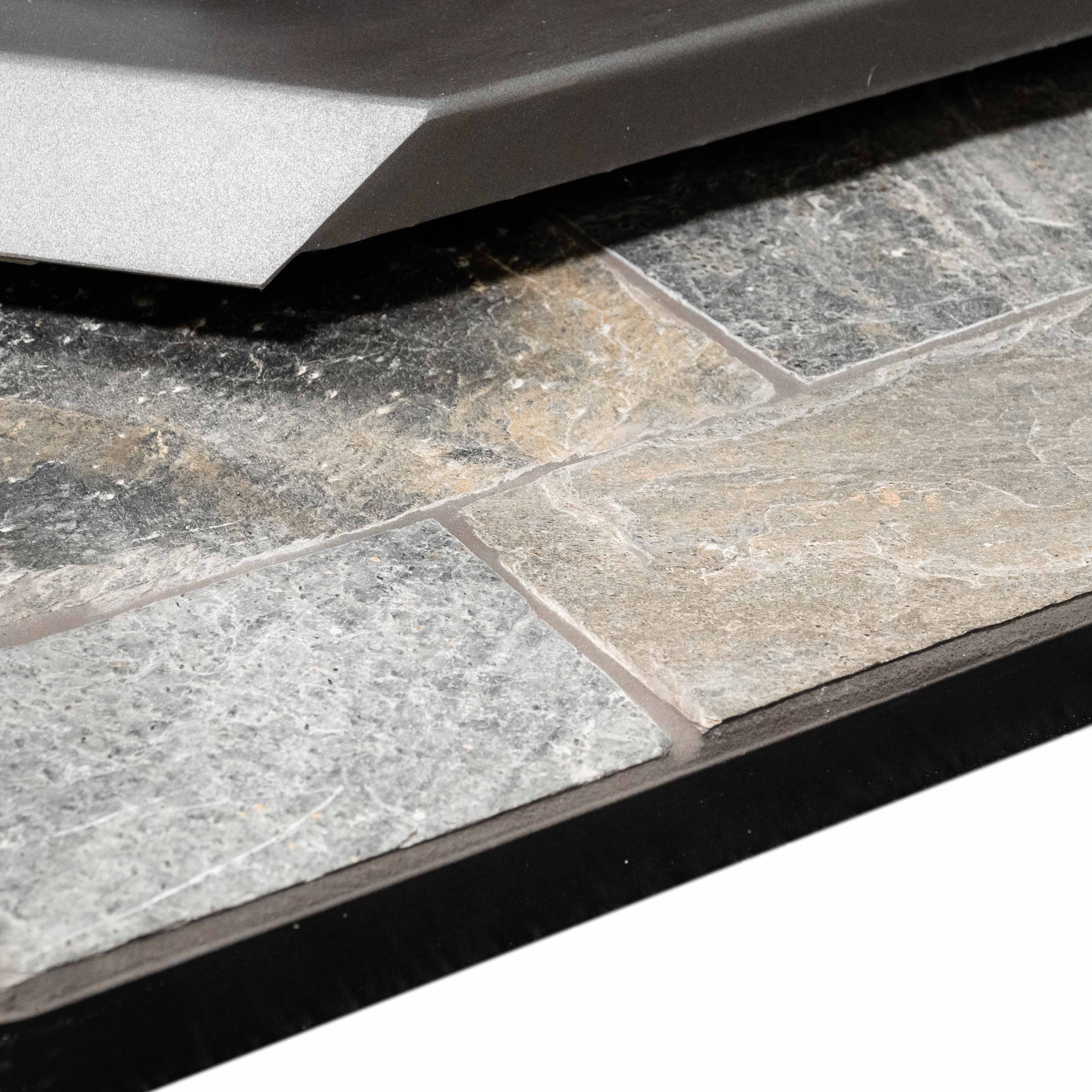 ComfortBilt Flatwall Hearth Pad - Natural Silver Slate Fireplace Protector | Heat Resistant Floor Mat for Wood Stove, Pellet Stove & Fireplace Safety