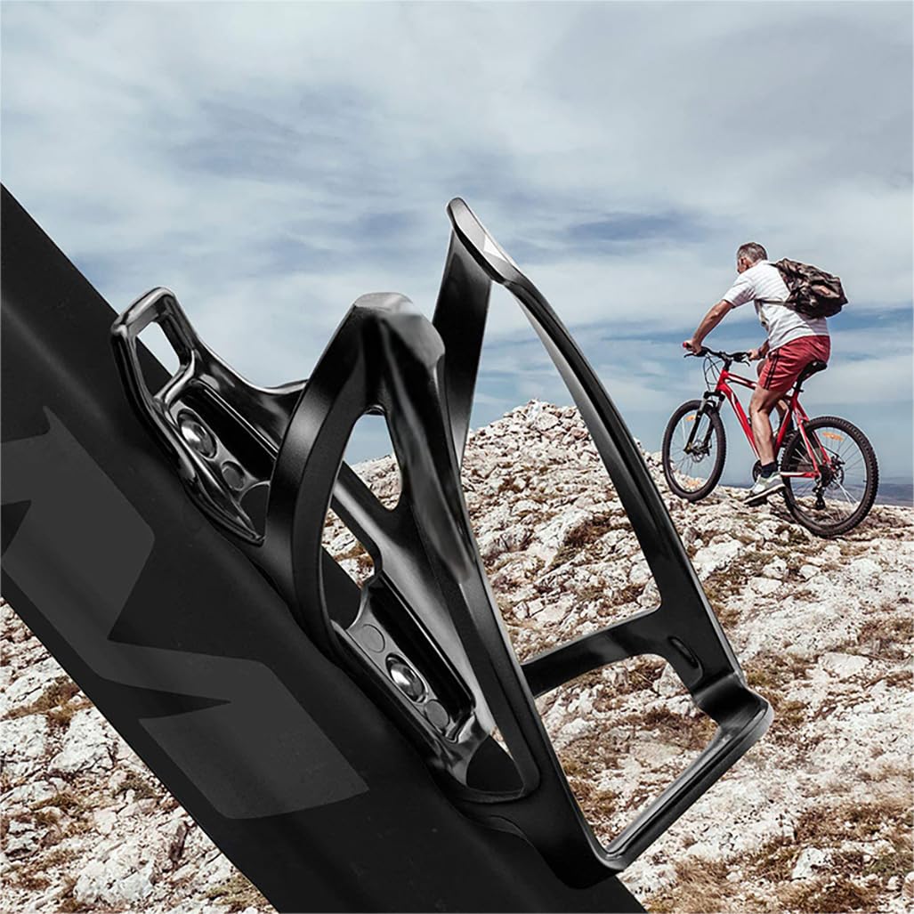 UQMIQURA Bike Water Bottle Holder - 2 Pack Universal Bicycle Bottle Cage with Secure Screw Mounting | Durable Cycling Cup Holder for MTB, Road Bike & Mountain Bikes | Perfect for Commuting, Trail Riding & Outdoor Adventures